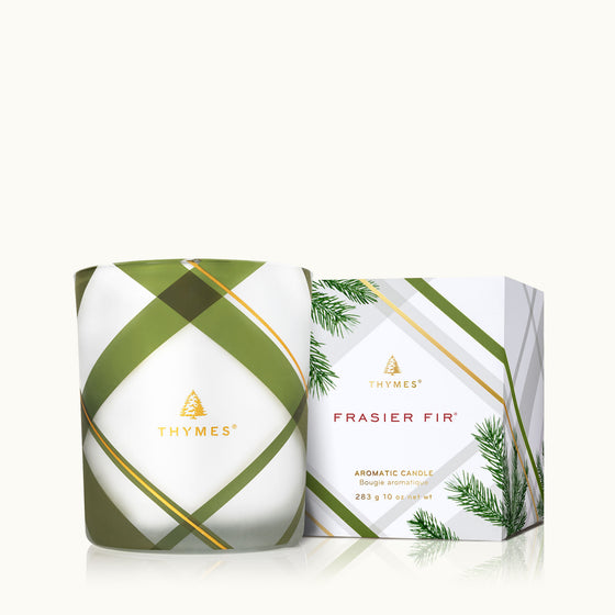 Frasier Fir Md Frosted Plaid Candle (6856175648928)